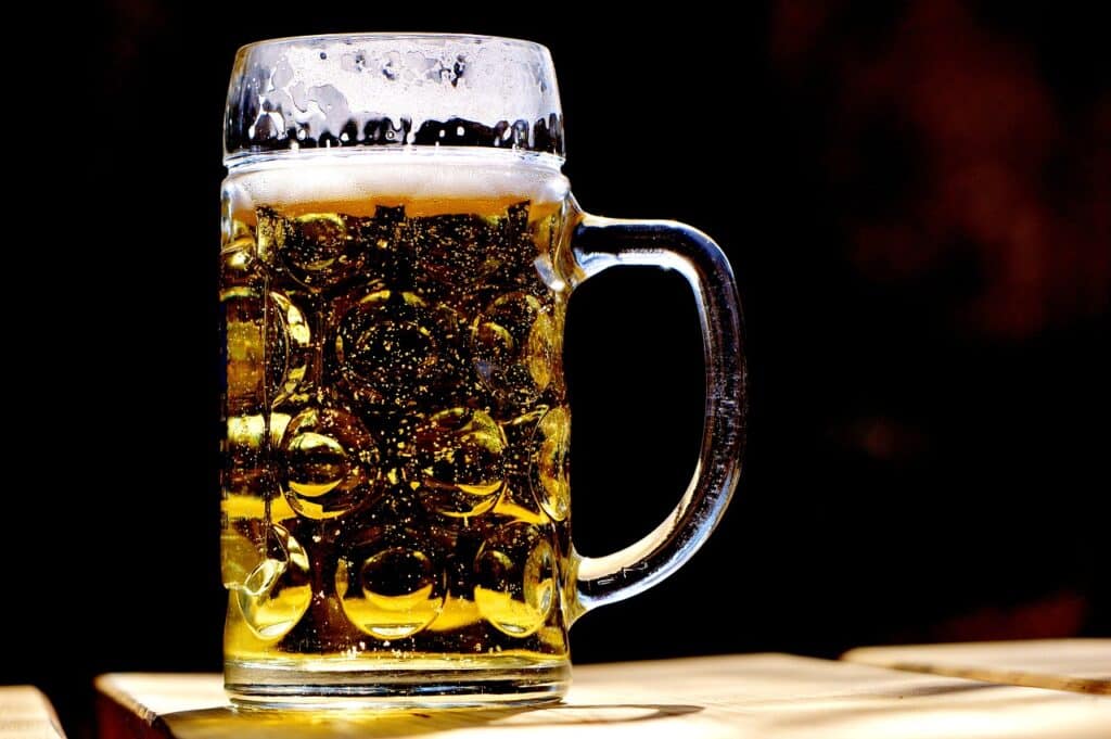 A jug of beer.