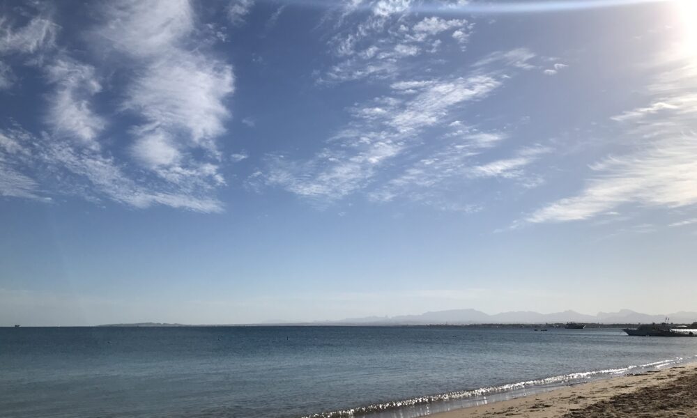 A beach on the Red Sea.