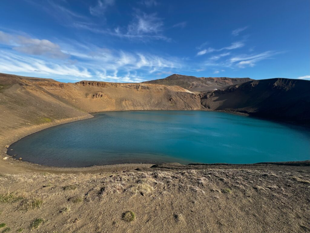 Lake Viti as seen from the top down.