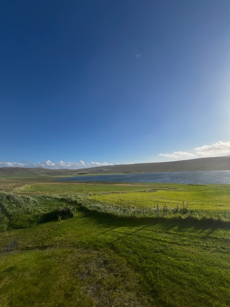 The beautiful Lake Svínavatn has seen from the perspective of the accommodation stayed in that night.