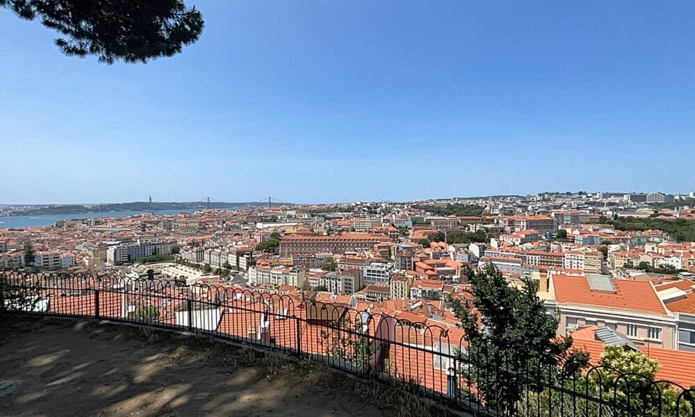 A view looking east over the city of Lisbon