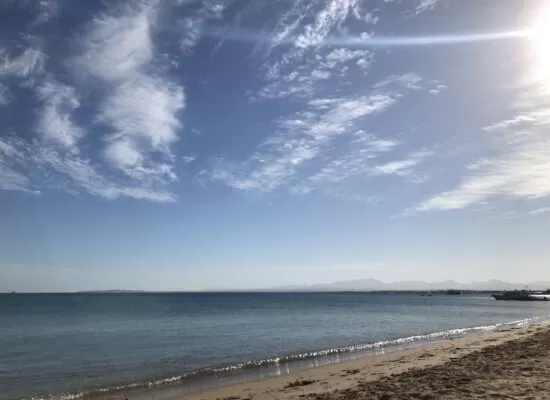 A beach on the Red Sea.